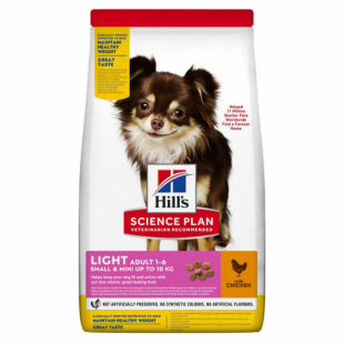 Сухий корм Hill’s Science Plan Adult Light Small&Mini для дорослих собак малих і мініатюрних порід схильних до зайвої ваги, з куркою