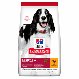 Сухой корм Hill’s Science Plan Adult Medium Breed для взрослых собак средних пород, с курицей