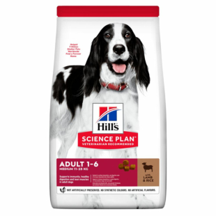Сухой корм Hill's Science Plan Adult Medium Breed для взрослых собак средних пород, с ягненком и рисом