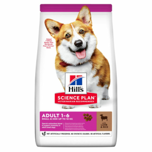 Сухой корм Hill's Science Plan Adult Small&Mini, с ягненком и рисом для взрослых собак малых и миниатюрных пород, с ягненком и рисом