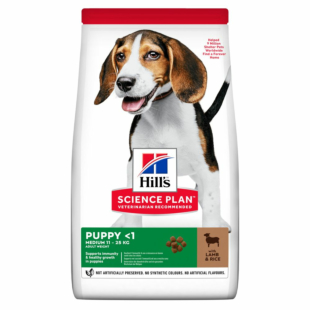 Сухий корм Hill’s Science Plan Puppy Medium Breed для цуценят середніх порід, з ягням і рисом