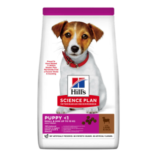 Сухой корм Hill's Science Plan Puppy Smal&Mini для щенков малых и миниатюрных пород, с ягненком и рисом,