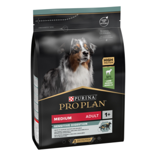 Сухой корм PRO PLAN Medium Adult Sensitive Digestion для взрослых собак средних пород с чувствительным пищеварением, с ягненком