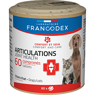 Харчова добавка Laboratorie Francodex Joints для котів і собак, здоров'я суглобів, 60 таб.