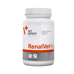 Харчова добавка Vet Expert RenalVet для підтримання функції нирок у котів і собак, 60 капс.
