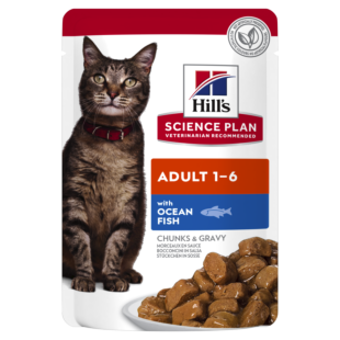 Влажный корм Hill's Science Plan Adult для взрослых кошек, с океанической рыбой