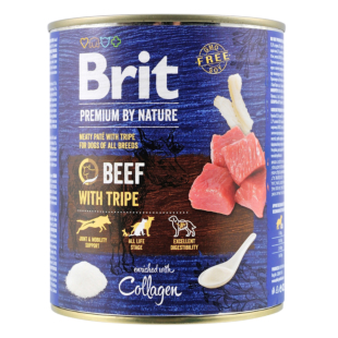 Влажный корм Brit Premium by Nature, говядина для собак, консерва