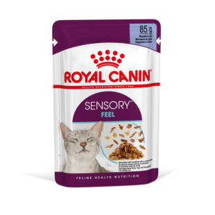 Влажный корм Royal Canin SENSORY FEEL для взрослых кошек, стимулирует утонченное чувство уникальных текстур.