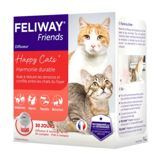 Ceva Feliway Friends Успокаивающее средство при содержании нескольких кошек в помещении, диффузор + сменный блок
